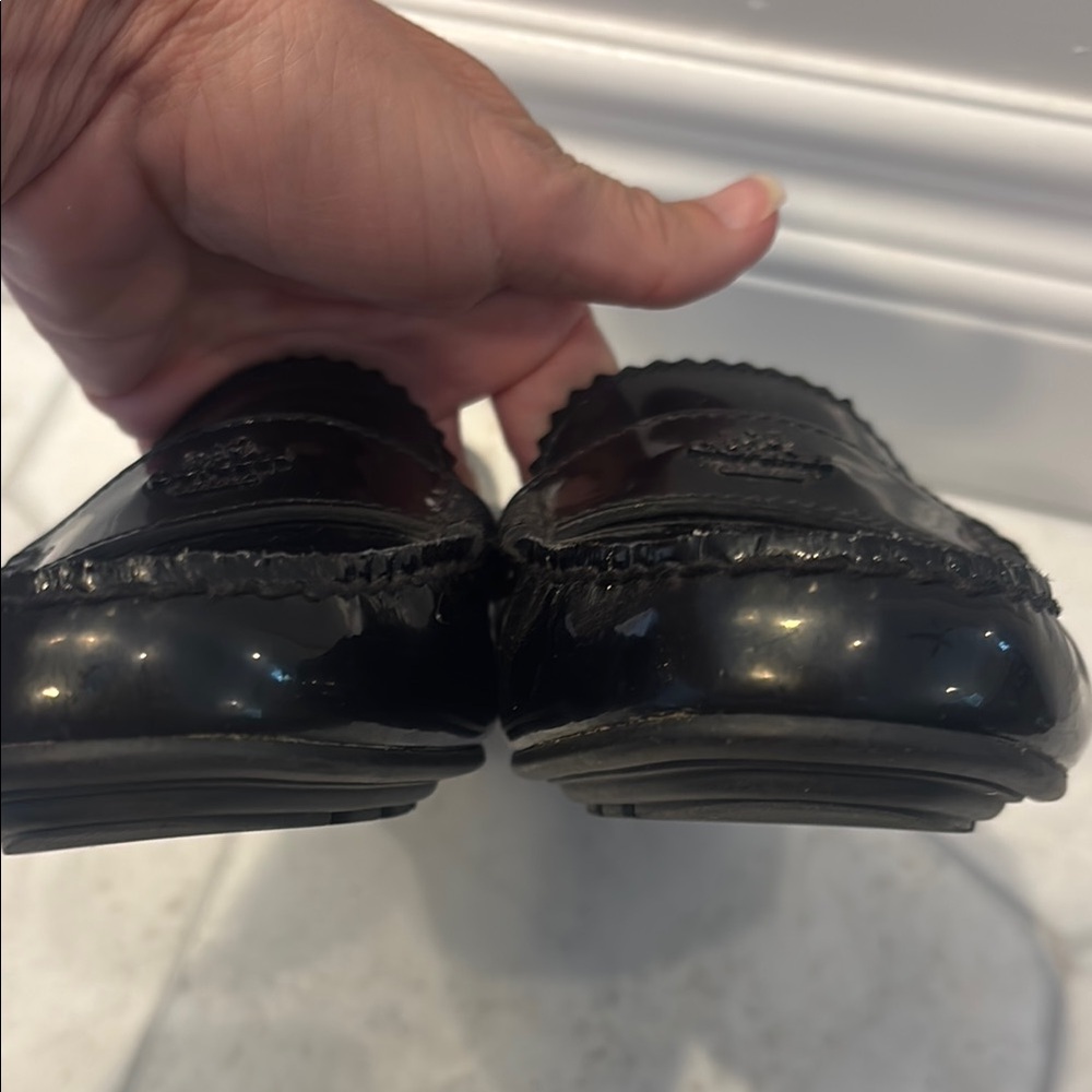 Coach Black Moccasin-Style Flats - Picture 4 of 8